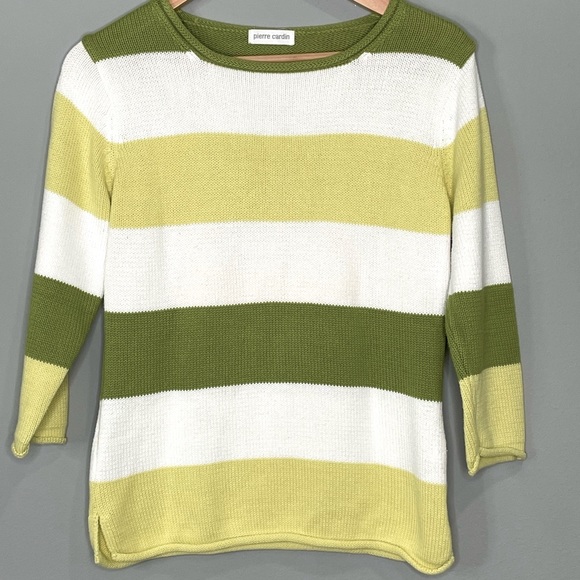 Pierre Cardin Striped Cotton Sweater (S) - Picture 2 of 13